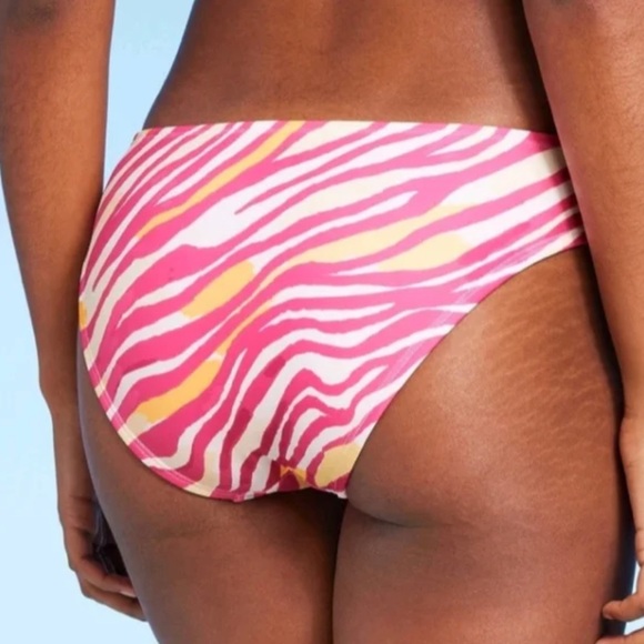 Shade & Shore Multicolor Pink Orange Yellow Low Rise Bikini Bottom - Picture 2 of 4